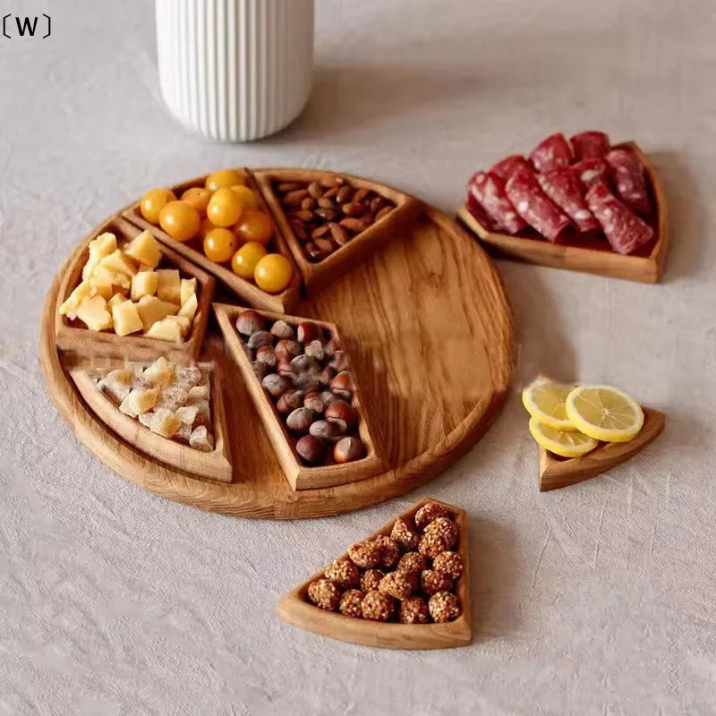 Divided Wood Serving Tray