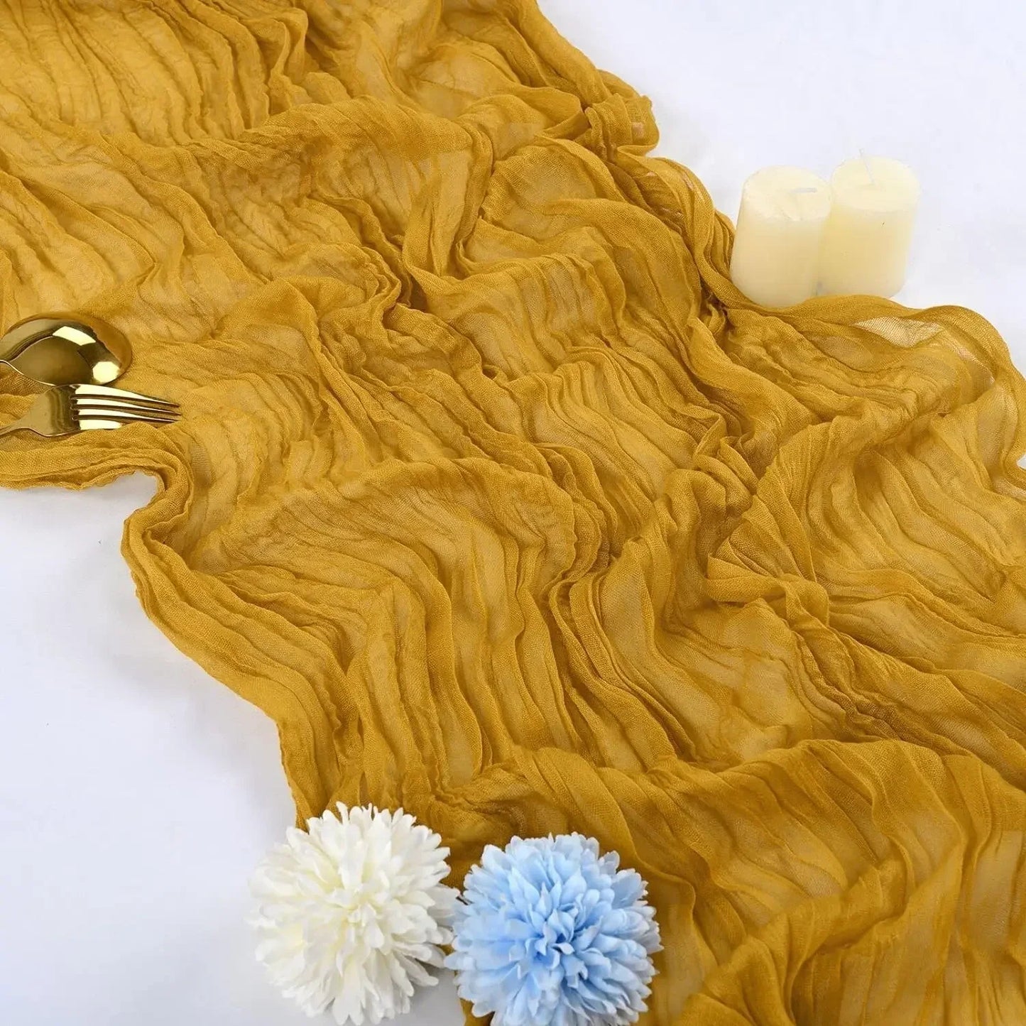 Rustic Gauze Table Runner
