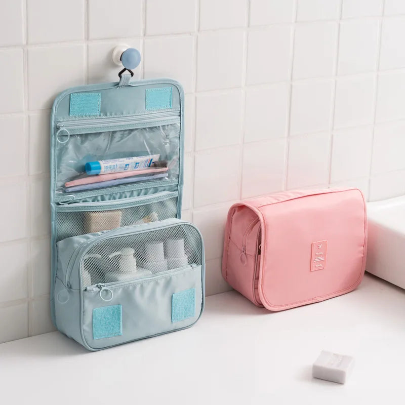 Travel-Friendly Waterproof Toiletry Pouch with Hook